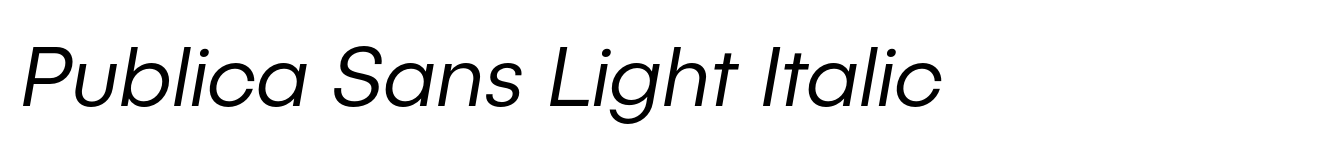 Publica Sans Light Italic